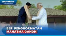 Bersama Para Pemimpin Dunia, Jokowi Beri Penghormatan di Mahatma Gandhi Samadhi