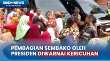 Pembagian Sembako di Bogor oleh Presiden Jokowi Diwarnai Kericuhan