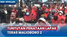 Ratusan Pedagang Teras Malioboro 2 Geruduk Balaikota Yogya
