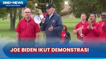Momen Presiden AS Joe Biden Ikut Demonstrasi