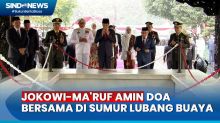 Momen Presiden Jokowi dan Wapres Maruf Amin Berdoa di Sumur Lubang Buaya