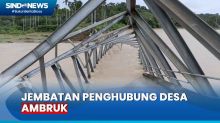 Jembatan Penghubung 3 Desa di Aceh Ambruk Diterjang Luapan Sungai