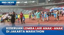 Intip Keseruan Pelari Anak-Anak Berlomba dalam Ajang Maratoonz di Jakarta Marathon 2023