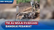 TNI AU Mulai Evakuasi Bangkai Pesawat, Warga Pasuruan Pinjamkan Gerinda dan Motor