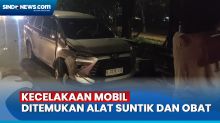 Heboh! Mobil Tabrak Pembatas Jalur Busway di Tanjung Priok, Ditemukan Alat Suntik dan Obat