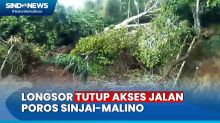 Longsor Tutup Jalan Poros Sinjai-Malino, 2 Rumah Warga Tertimbun