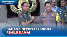 Panglima TNI Silaturahmi ke Kantor Kapolri, Bahas Sinergisitas hingga Pemilu Damai