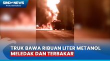 Angkut 24 Ribu Liter Metanol, Truk Tangki Meledak dan Terbakar di Jalan Tol Jombang