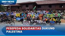 Ratusan Pesepeda Solidaritas Dukung Palestina, Gelar Aksi di Rumah Pitung Cilincing