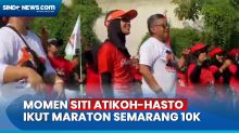 Seru! Ini Momen Siti Atikoh-Hasto Ikut Maraton Semarang 10K Bersama Warga