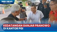 Ketum Partai Perindo Hary Tanoe Sambut Capres Ganjar Pranowo di Kantor PGI