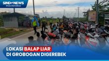Pembalap Terjatuh dan Nyaris Tabrak Polisi saat Lokasi Balap Liar Digerebek di Grobogan