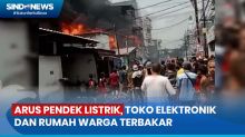 Akibat Arus Pendek Listrik, Toko Elektronik dan 2 Rumah Warga Terbakar