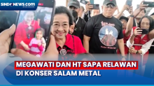 Megawati dan Hary Tanoe Sapa Relawan saat Hadiri Konser Salam Metal Ganjar-Mahfud
