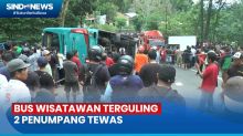 Kronologi Bus Wisatawan Terguling di Jalan Mangunan Bantul, 2 Penumpang Tewas