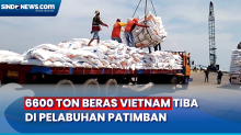 6600 Ton Beras Vietnam Tiba di Pelabuhan Patimban Amankan Stok Pangan