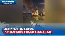 Diduga Korsleting Listrik, Kapal Pengangkut Cumi Terbakar di Pelabuhan Muara Baru