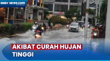 Hujan Deras, Ruas Jalan Kemang Raya Terendam Banjir 50 Cm