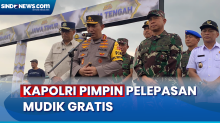 Didampingi Panglima TNI dan Menhub, Kapolri Lepas Mudik Gratis Polri Presisi
