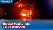 Diduga akibat Korsleting, 3 Kios di Pasar Rebo, Jakarta Timur Hangus Terbakar