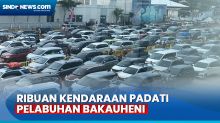 Ribuan Kendaraan Pemudik Padati Pelabuhan Bakauheni pada Puncak Arus Balik