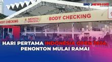 Penonton Mulai Ramaikan Istora Senayan di Hari Pertama Indonesia Open 2024