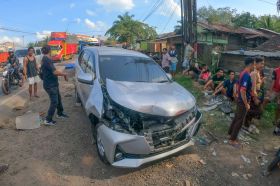 Kecelakaan Beruntun di Jalan Lingkar Barat Jambi