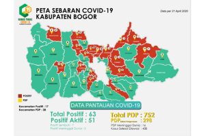 Pasien Sembuh Terkait Covid-19 di Kabupaten Bogor Capai 445 Orang