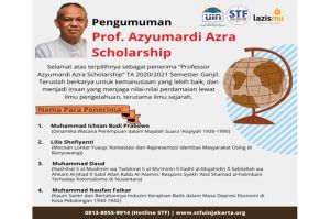 Riset Sejarah, 4 Mahasiswa Terima Professor Azyumardi Azra Scholarship