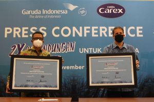Garuda Indonesia dan Carex Beri Pengalaman Terbang Aman dan Nyaman Saat Pandemi