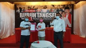 Buruh Tangerang Selatan Deklarasikan Dukungan untuk Pasangan Muhamad-Saraswati