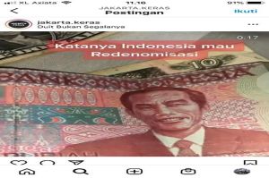 Viral Uang Redenominasi Gambar Jokowi, BI: Itu Ulah Anak Iseng