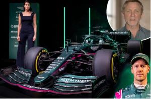 Wow! Gadis Bond dan James Bond Bantu Aston Martin Panaskan F1
