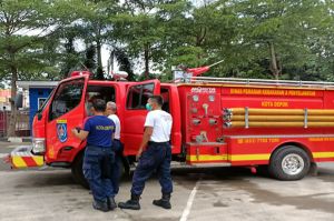 Penyidik Polres Depok Periksa Sejumlah Fasilitas Dinas Pemadam Kebakaran