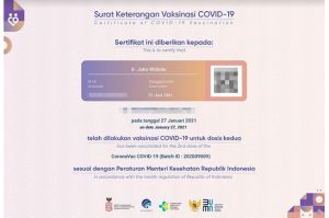 Sertifikat Vaksinasi  Covid-19 Jokowi Tersebar, Begini Penjelasan Kemenkes