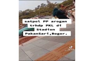 Satpol PP Arogan kepada Pedagang di Stadion Pakansari Cibinong Dimutasi ke Kecamatan