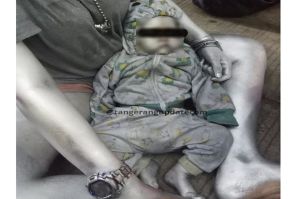 Tega! Bayi Dicat Silver Diajak Minta-minta di Pamulang Tangsel
