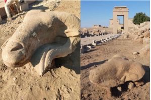 Patung Kepala Domba Peninggalan Firaun Amenhotep III Ditemukan di Mesir