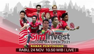 Saksikan Penampilan Atlet-atlet Terbaik Indonesia di Babak Penyisihan Indonesia Open 2021 Hari Kedua, LIVE di iNews