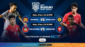 Ini Live Streaming Piala AFF 2020 di RCTI+: Myanmar vs Timor-Leste, Filipina vs Singapura
