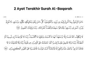 Apa Keistimewaan Surat Al Baqarah Ayat 285 dan 286?