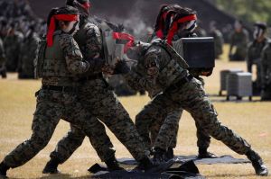 Sangar, Begini Aksi Beladiri Tentara Korea Selatan di Hari Angkatan Bersenjata