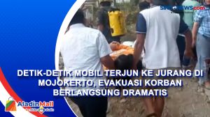 Detik-detik Mobil Terjun ke Jurang di Mojokerto, Evakuasi Korban Berlangsung Dramatis