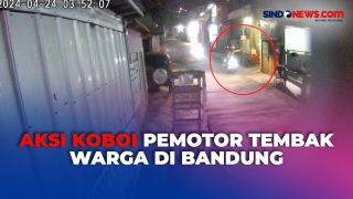 Aksi Koboi Terekam CCTV, OTK Lepaskan Tembakan ke....