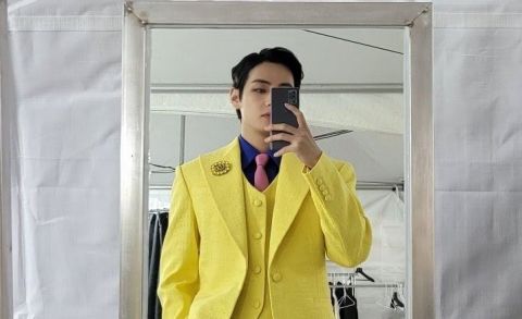 BTS V's Yellow Suit From The 2021 GDAs Is Our New Favorite Meme