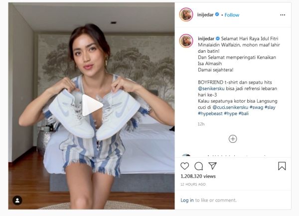 Jessica Iskandar Bikin Netizen Kesal, Gara-Gara Ucapkan Selamat Lebaran dengan Pakaian Tak Sopan