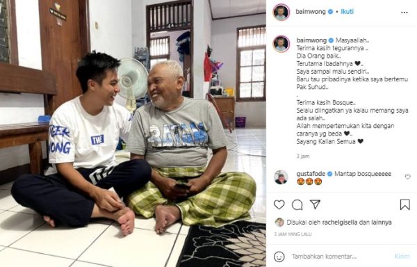 Baim Wong Malu saat Bertemu Kakek Suhud: Dia Orang Baik