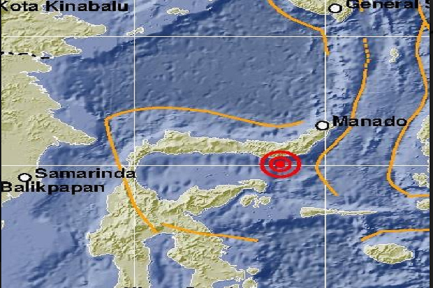  Gempa Tektonik  M 6 3 di Teluk Tomini Manado Tak 