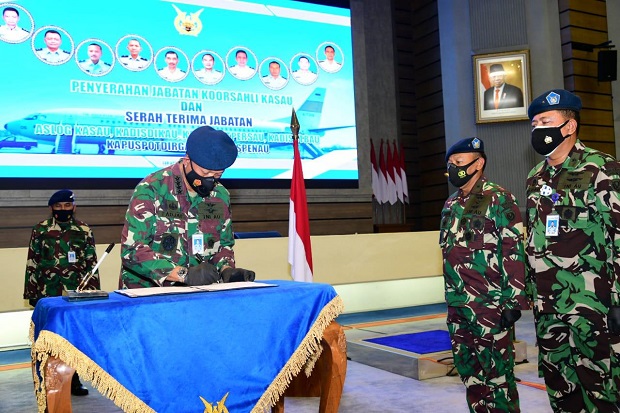 Sertijab Perwira TNI AU, Kolonel Pnb Indan Gilang Buldansyah Jabat Kadispenau