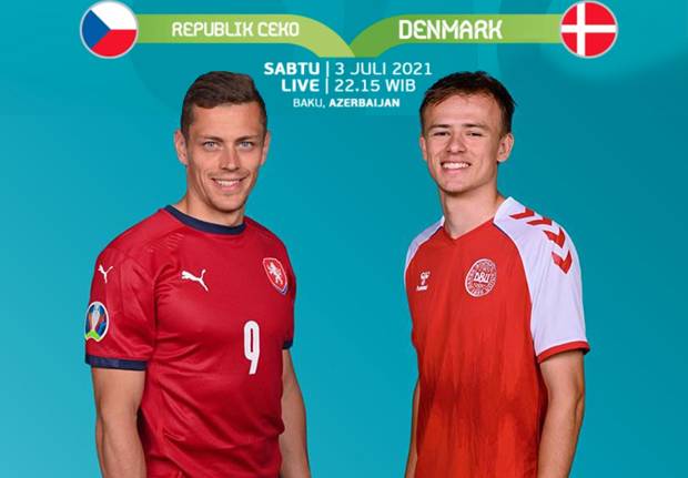 Perempat Final Piala Eropa 2020: Susunan Pemain Timnas Republik Ceko vs Denmark
